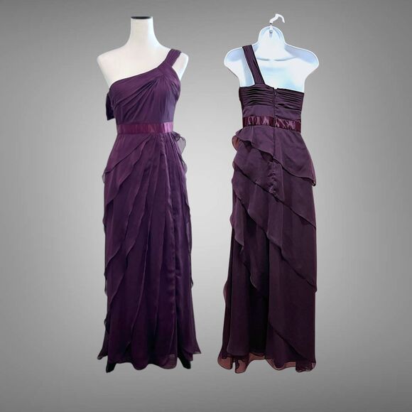 ✨ Adrianna Papell One-Shoulder Evening Gown – Size 4 ✨ - Picture 12 of 13